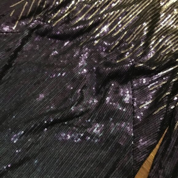 tadashi shoji sequin ombre long sleeve dress - Picture 3 of 6